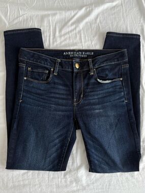 American Eagle Outfitters Dark Blue Skinny Jeans - Size 8